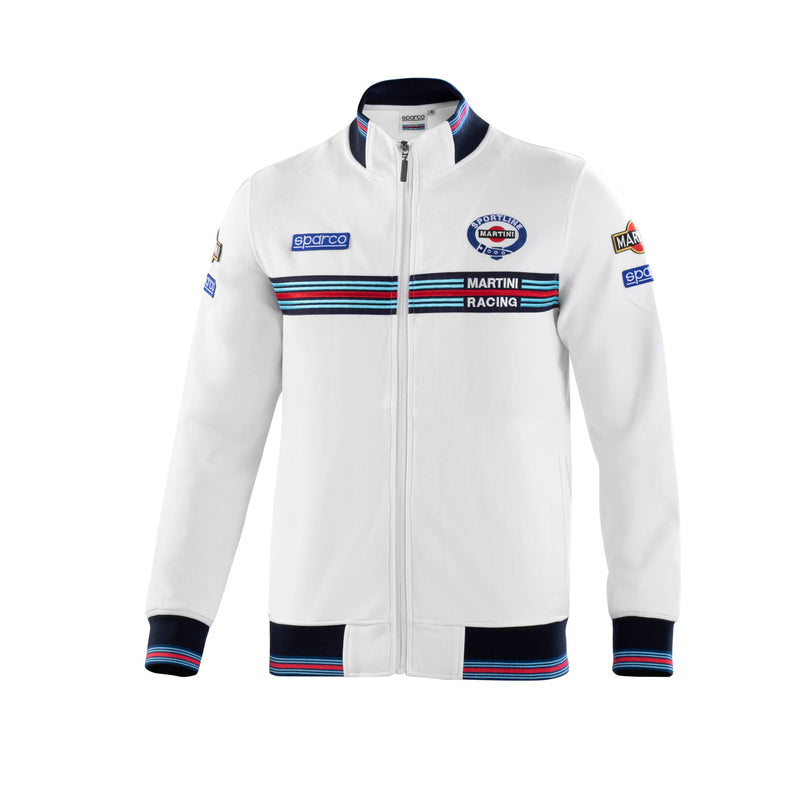 Sparco Martini Racing Full Zip Sweatshirt — White — view 3