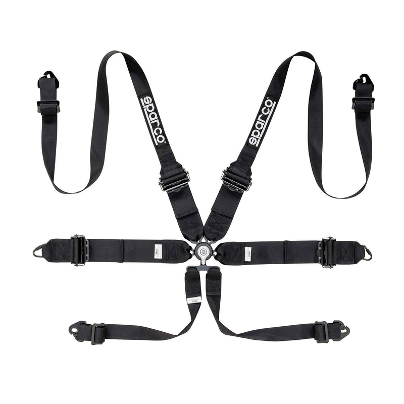 Sparco 04818RHAL 6-Point Racing Harness – Black