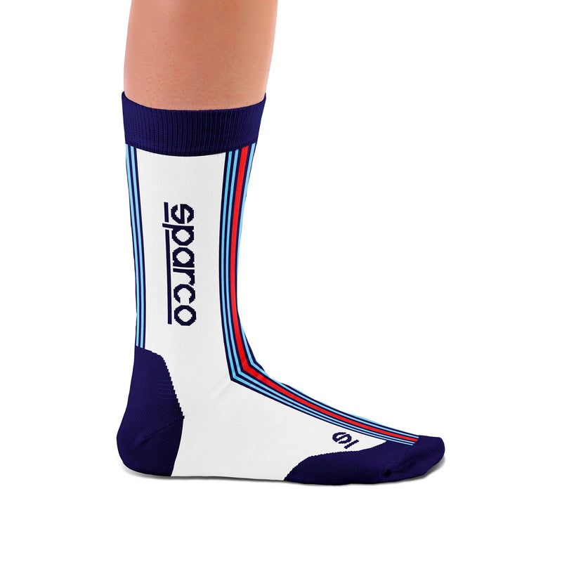 Sparco Martini Racing Iconic Design Socks - White/Blue/Red