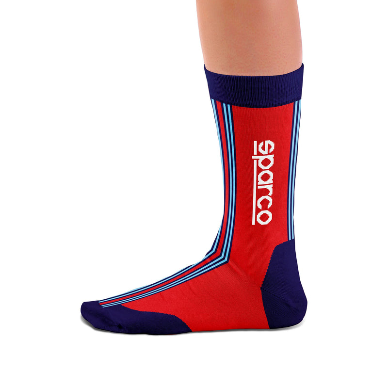 Sparco Martini Racing Iconic Design Socks - White/Blue/Red