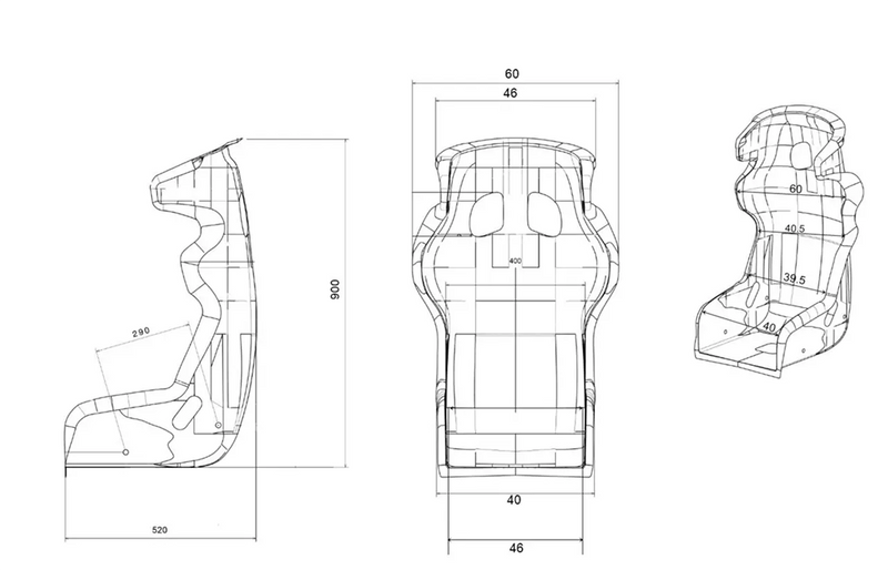 Atech Carbon RS-LHT Racing Seat – FIA 8862-2009