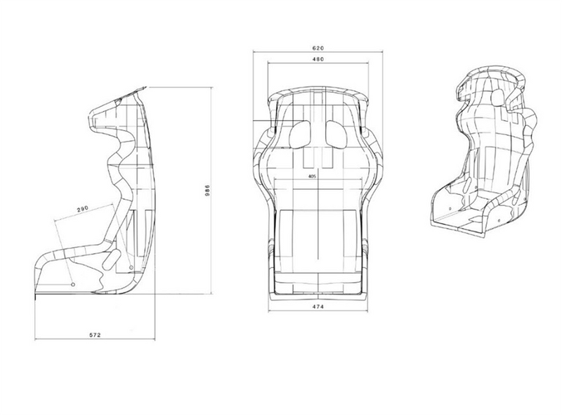 Atech Carbon RS8-LHT Racing Seat – FIA 8862-2009