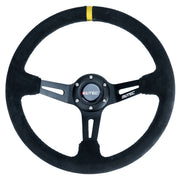 BAS ECO 350 mm Suede Steering Wheel – 90mm – BAS0111