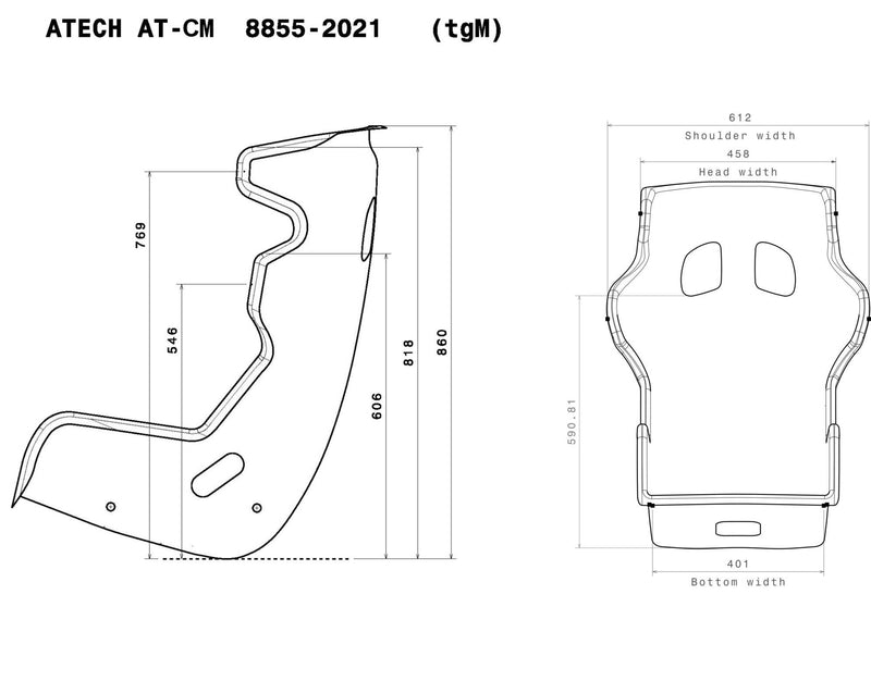 Atech AT-CM Carbon Racing Seat – FIA 8855-2021