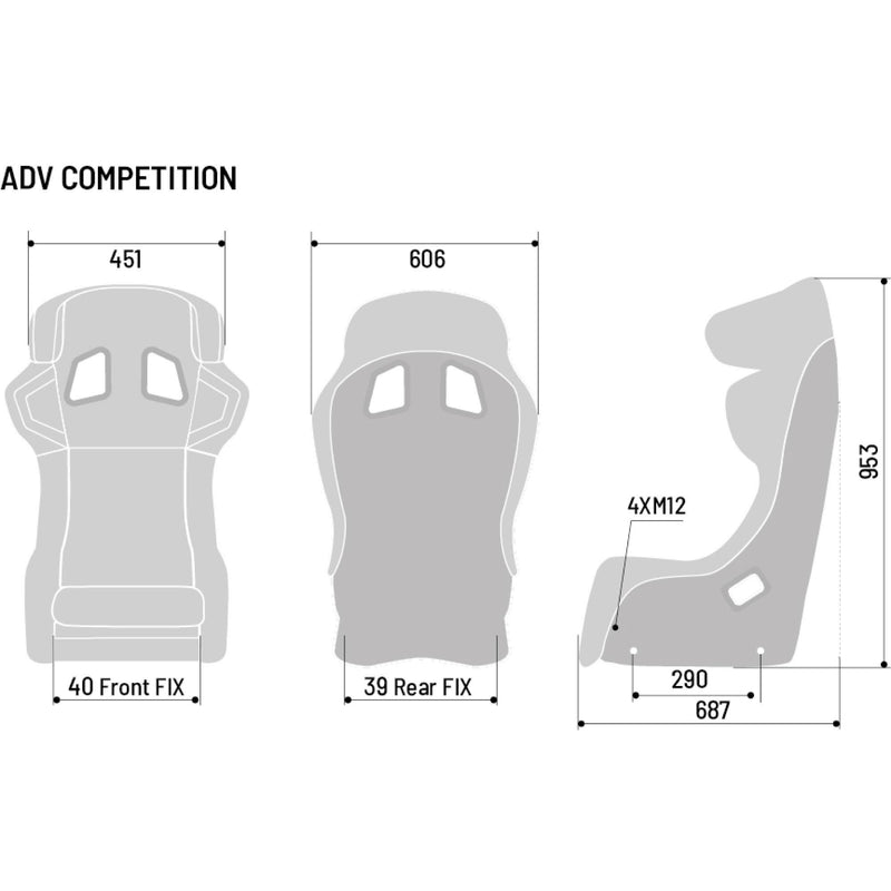 Sparco ADV Competition racing seat – view 4