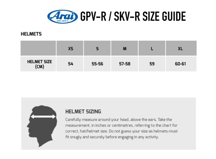 Arai SKV-R Karting Helmet – product view