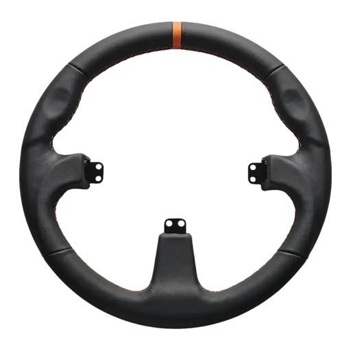 Asetek SimSports Round Black Leather Steering Wheel Rim - Asetek SimSports - Sim Race Webshop product image 1