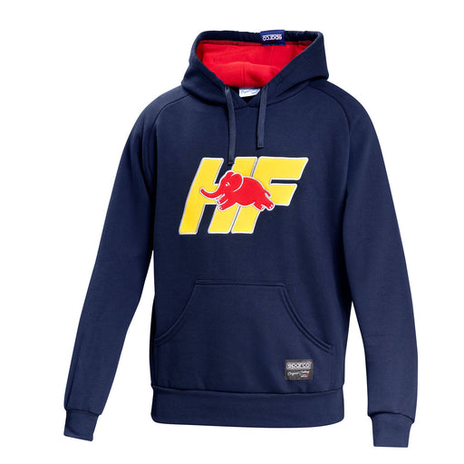 Sparco Lancia Yellow HF Hoodie — Navy blue/Red — front