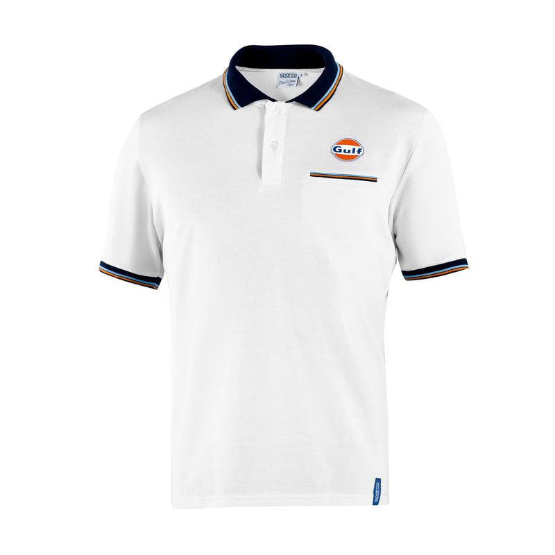 Sparco Gulf Piqué Pocket Polo — White — view 1