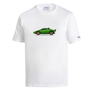 Sparco Lancia HF GR4 T-Shirt — White/Green — front