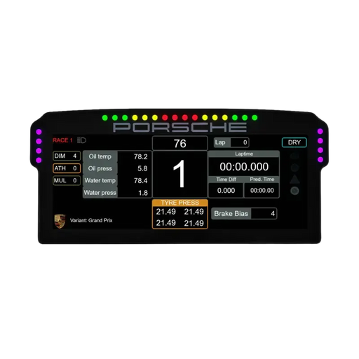 GRID Engineering Porsche 911 GT3 Cup Dashboard Display Unit - Grid Engineering by Sim-Lab - Sim Race Webshop product image 1