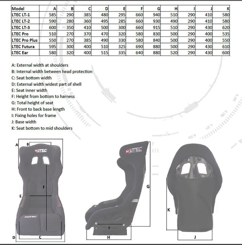 LTEC LT-1 FIA Racing Seat