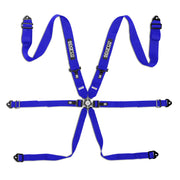Sparco Competition H-3 Steel 2026 6-Point Harness — Sky blue
