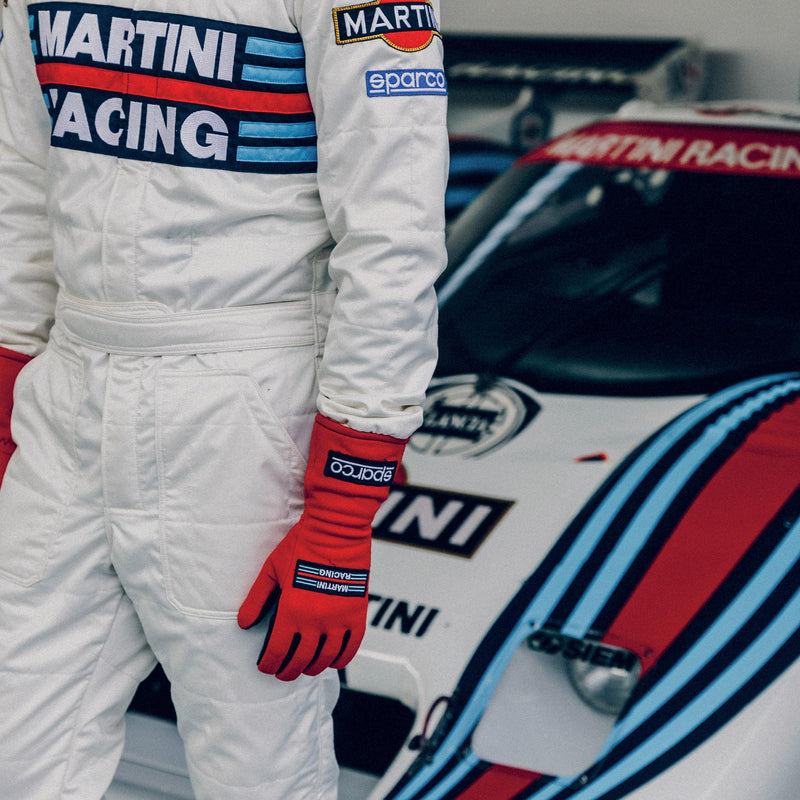 SPARCO LAND CLASSIC MARTINI GLOVES — Red