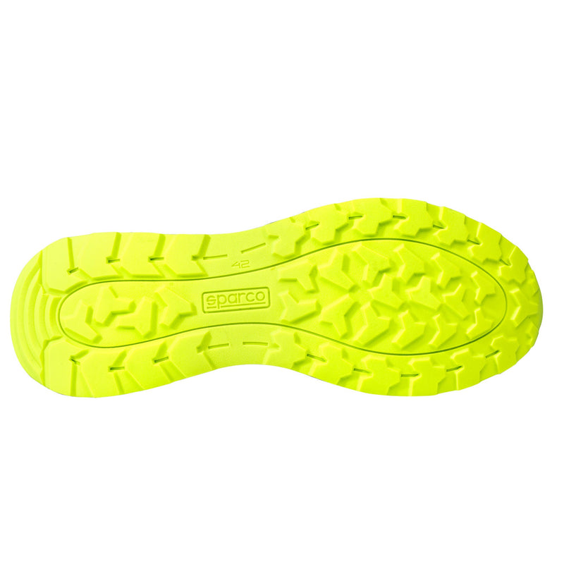 Sparco S-Pike Turini Occupational Shoes O2 ESD Unisex Grey — Silver/Blu Marine/Fluo lime