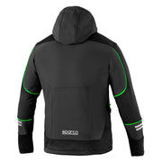 Sparco Tech York Softshell Jacket — Grey/Green