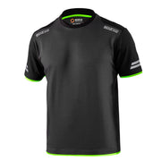 Sparco Tech Tucson T-Shirt - Black/Grey/Navy — Grey/Green