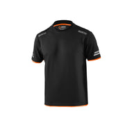 Sparco Tech Tucson T-Shirt - Black/Grey/Navy — Black/Orange fluo