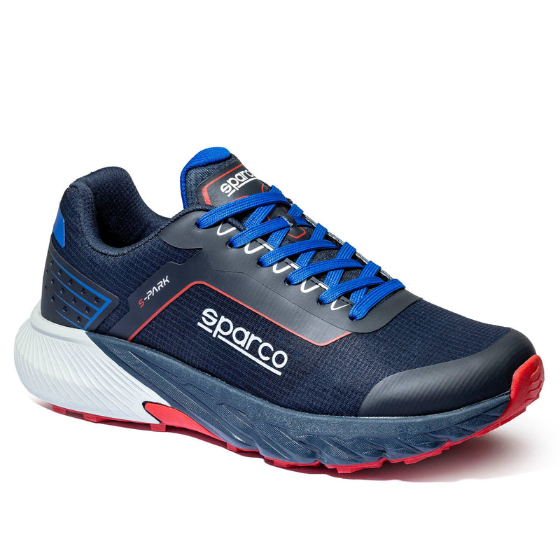 Sparco S-Park Leon Occupational Shoes O1 ESD Unisex Black — Navy blue/Red
