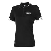 Sparco Zip Women’s Polo Shirt — Black