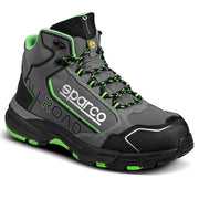 Sparco Allroad-H Leap Safety Shoes S3 ESD - Grey — Dark grey/Fluo green