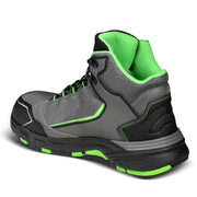 Sparco Allroad-H Leap Safety Shoes S3 ESD - Grey — Dark grey/Fluo green