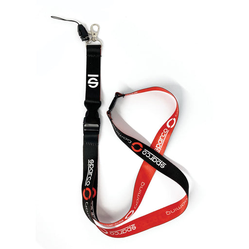 Sparco Gaming Lanyard Set 10 Pieces - Black/Red — 