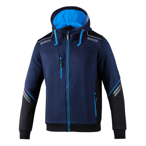 Sparco Full Zip Colorado Hoodie — blue marine/light blue