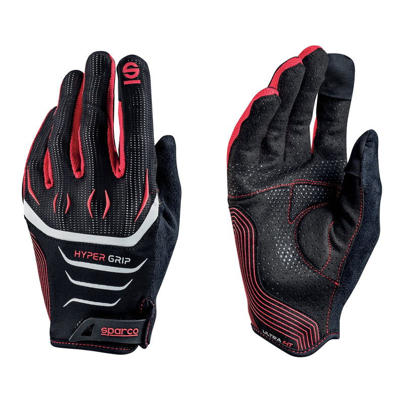 Sparco Hypergrip Sim Racing Gloves – Black/Red — Black/Red
