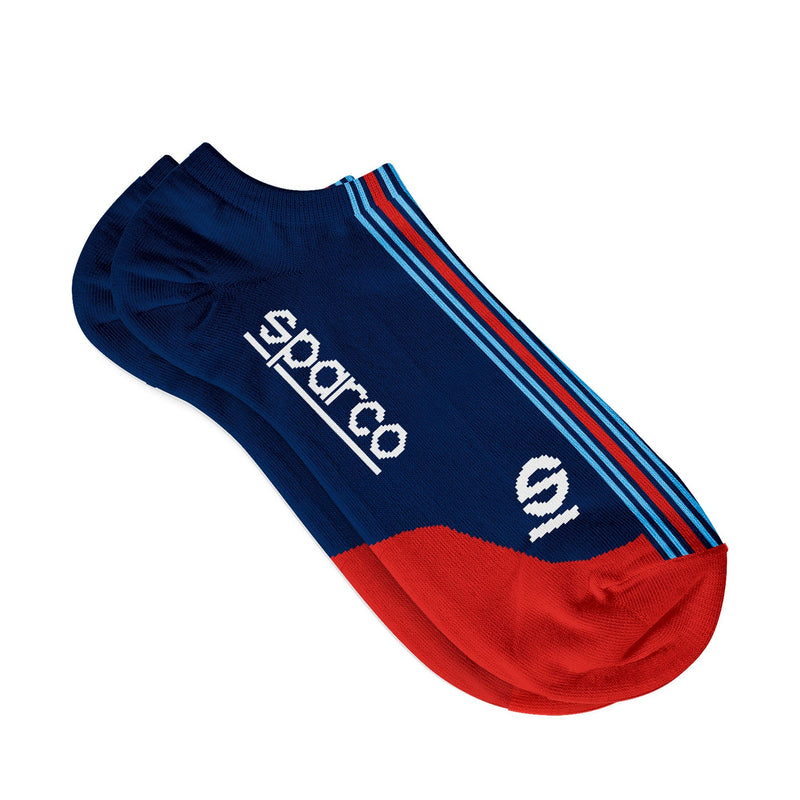 Sparco Martini Racing Short Socks - White/Blue/Red — Navy blue/Red