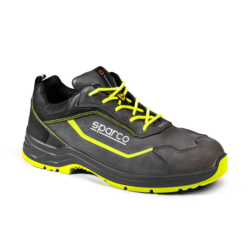 Sparco Safety Shoes S3S Indy Conor ESD Unisex Dark Grey/Fluorescent Yellow — Dark grey/Fluorescent yellow