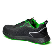Sparco Safety Shoes S1PS Traction Sanyo Unisex Black/Fluorescent Green — Black/Fluo green