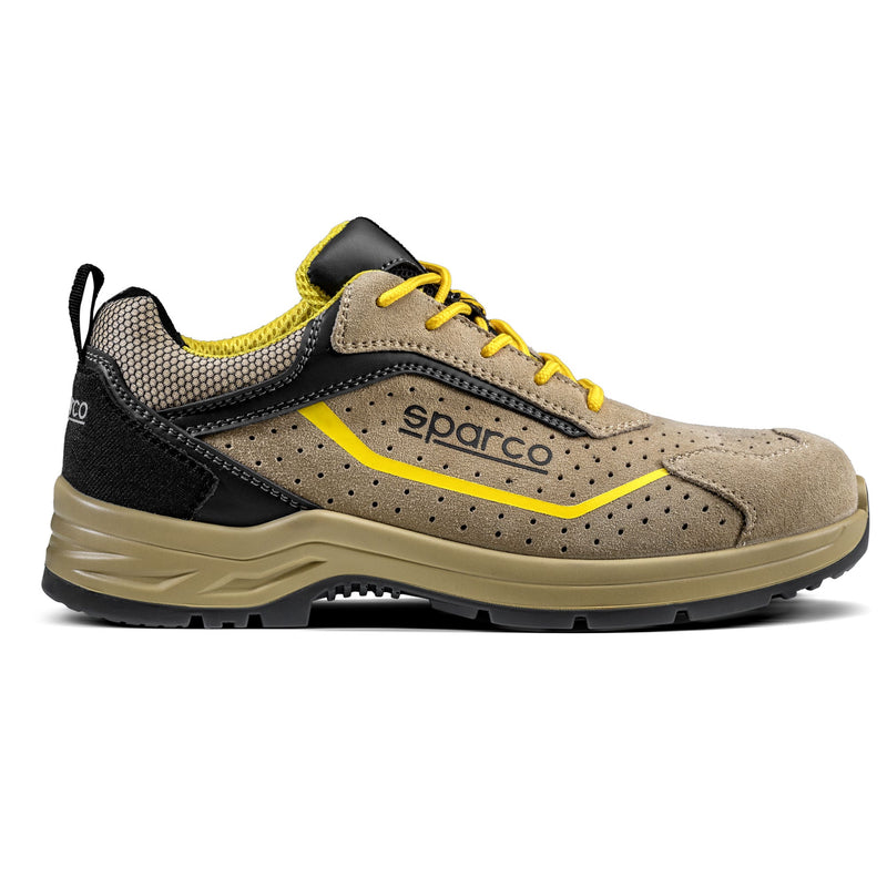 Sparco Safety Shoes S1P Indy Colton ESD Unisex Taupe — Taupe/Yellow