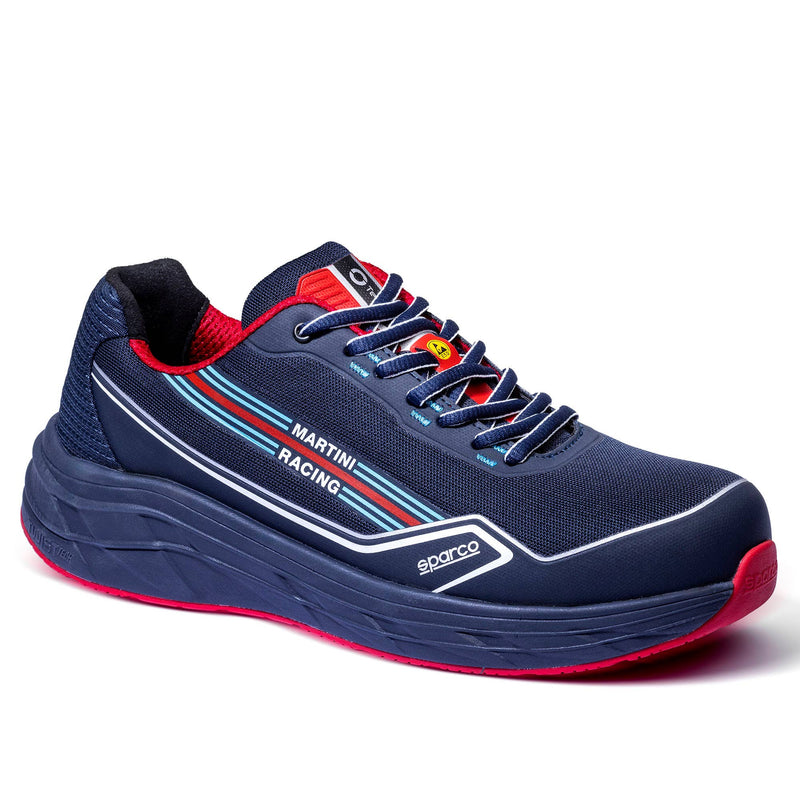 Sparco Martini Racing Safety Shoes S1PS ESD Sneaker Unisex Blue/Red — Navy blue/Red