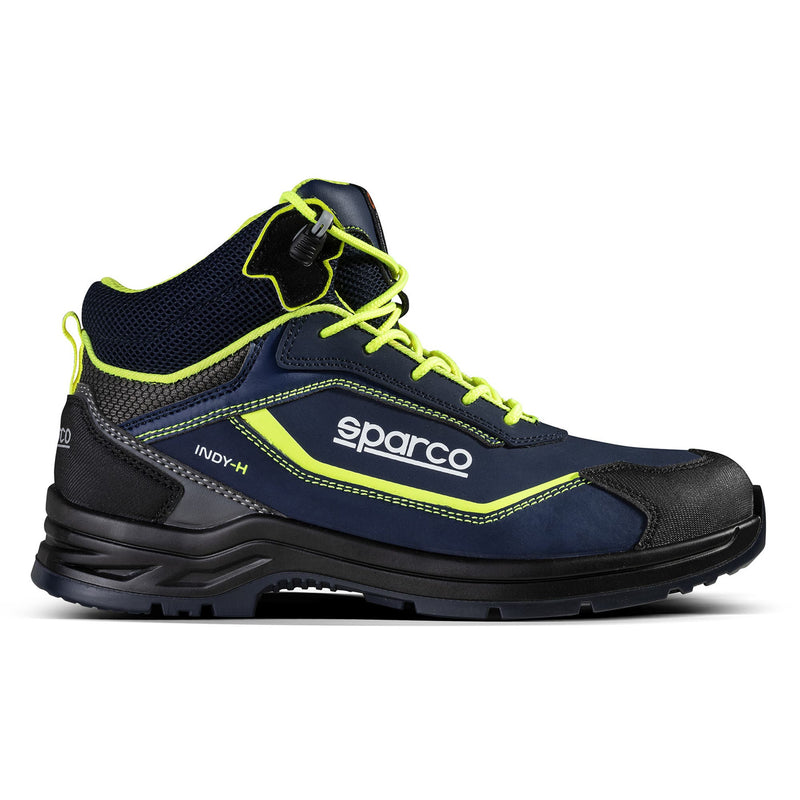 Sparco Safety Shoes S3 Indy-H Richmond ESD Unisex Navy — Marine Blue/Fluorescent Yellow