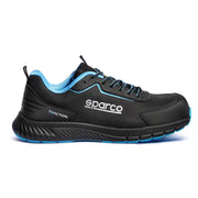 Sparco Safety Shoes S3S Traction Takuma Unisex Black/Light Blue — Black/Sky Blue