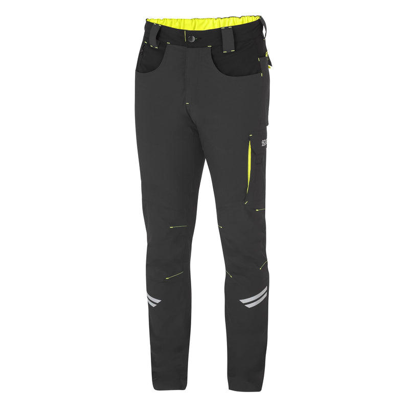 Sparco Tech Light Kansas Work Trousers —  grigio scuro / giallo fluo