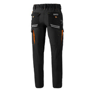 Sparco Tech Oregon Work Trousers — Black/Orange fluo