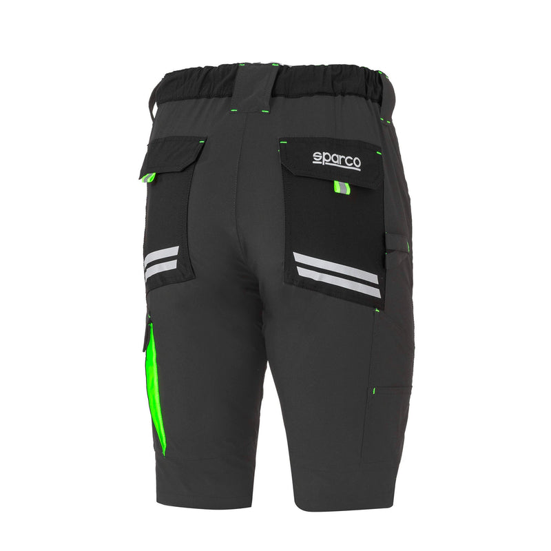 Sparco Tech Light Laredo Work Shorts — Grey/Green