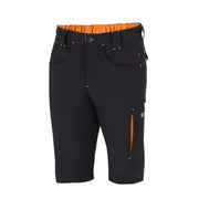 Sparco Tech Light Laredo Work Shorts — Black/Orange fluo