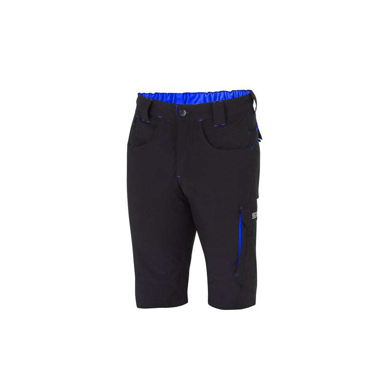 Sparco Tech Light Laredo Work Shorts — Black/Light Blue