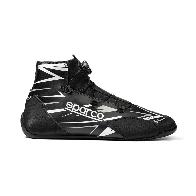 Sparco K-Rapid Waterproof Karting Shoes — Black/White