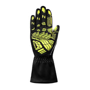 Sparco K-Attack Karting Gloves — Black/Fluo yellow