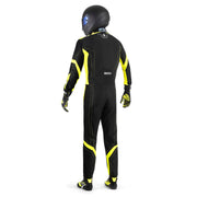 Sparco Thunder Advanced Karting Suit — Black/Fluo yellow