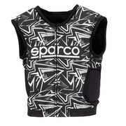 Sparco SJ Pro K-3 Karting Rib Protection Vest — Black/White