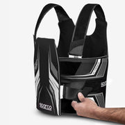 Sparco K-Track FIA Karting Rib Protector — Black/White