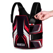 Sparco K-Track FIA Karting Rib Protector — Black/Red