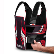 Sparco K-Track FIA Karting Rib Protector — Black/Red