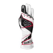 Sparco K-Arrow+ Karting Gloves — White/Black