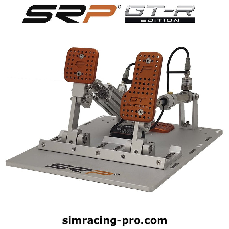 SRP GT-R 2P Gray Edition pneumatic sim racing pedals – product view 1